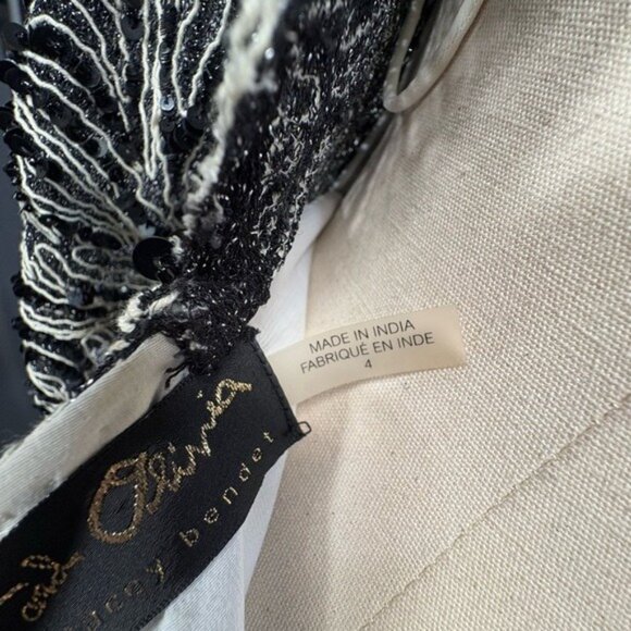 Alice + Olivia By Stacey Bendet Beaded Long Sleeve Open Back Maxi Formal Gown - Picture 11 of 11